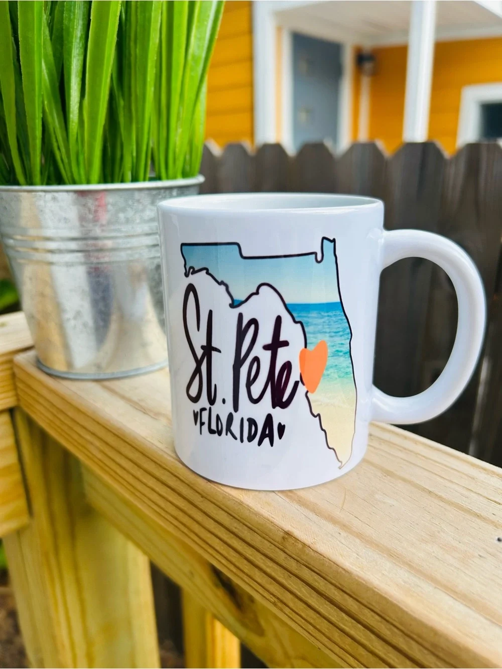 St. Pete Born and Raised White Ceramic Mug